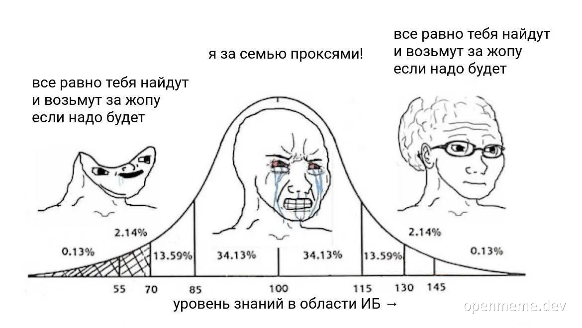 a meme about cybersecurity knowledge levels