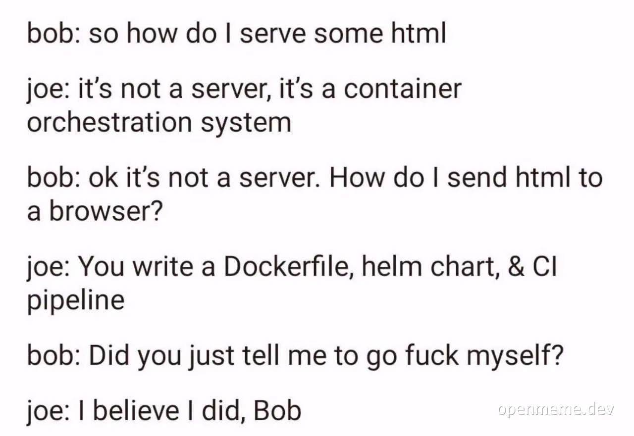 DevOps jargon meme