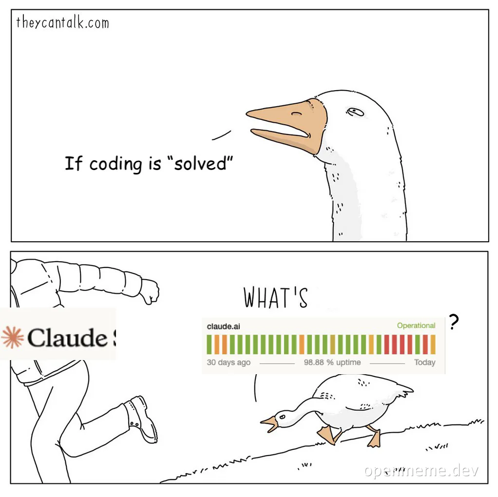 Claude AI meme about coding problems