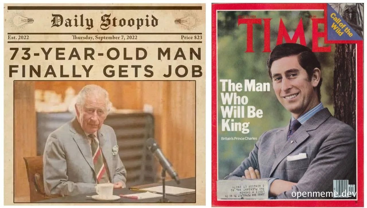 composite image of two magazine covers with humorous captions