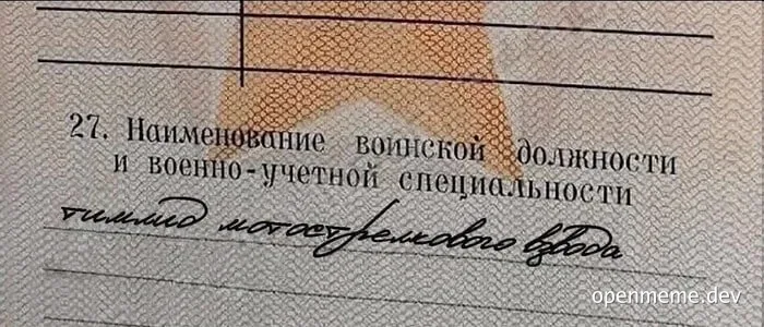 A military document with handwritten text in Russian