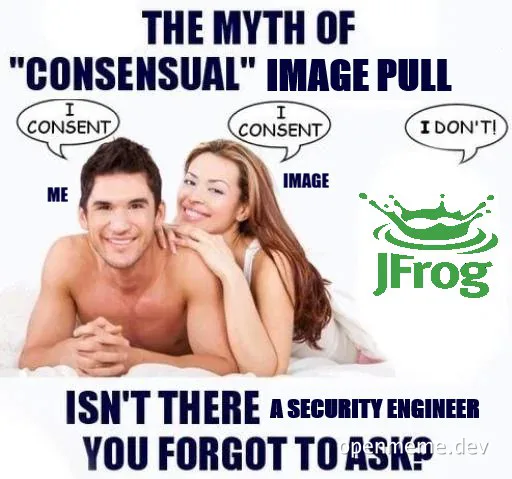 humorous image of a man and woman in bed with text about consensual image pull