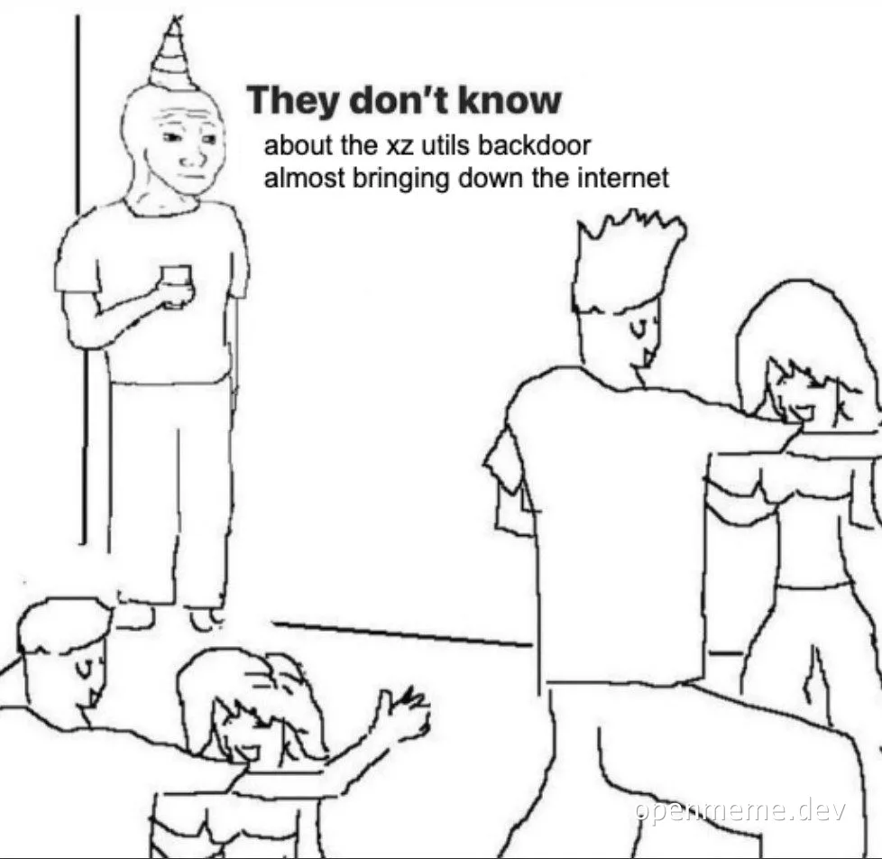 xz utils backdoor meme