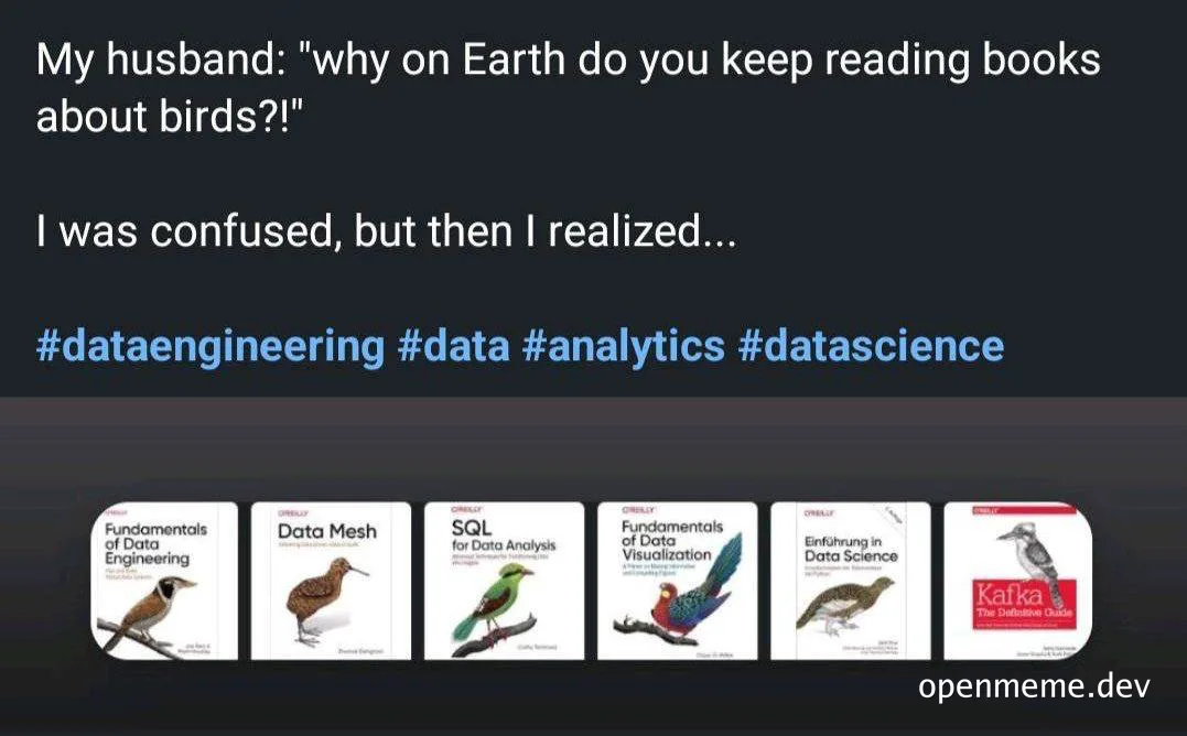 books about data science with birds on the covers