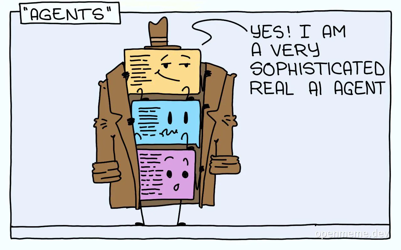 cartoon ai agent made of stacked papers in a trench coat