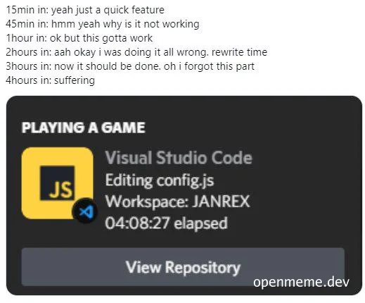 a developer struggles with a feature in Visual Studio Code
