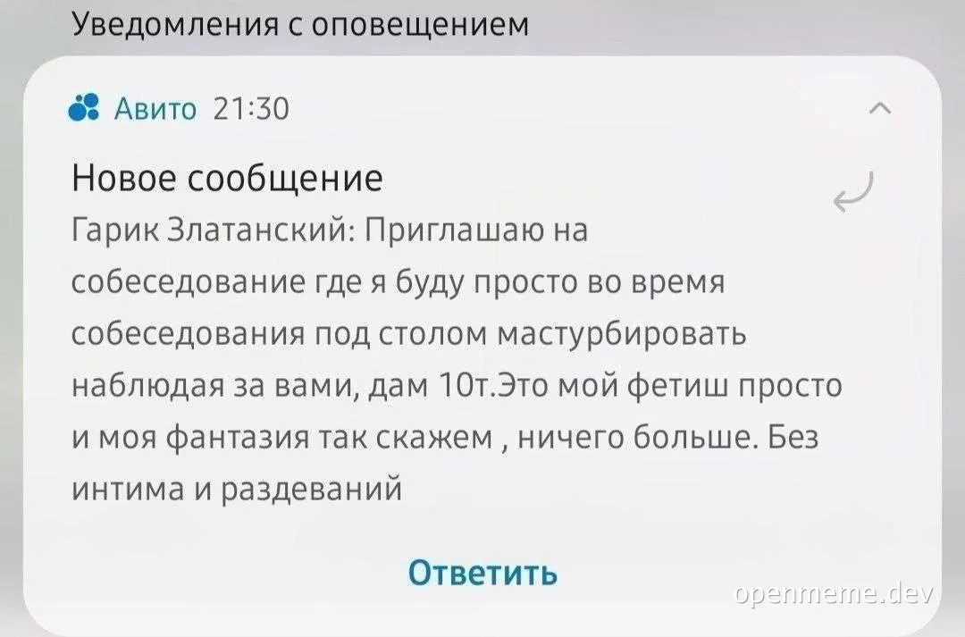 russian job interview meme with weird request
