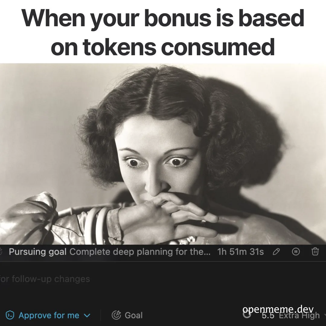 woman with worried expression and text 'When your bonus is based on tokens consumed'