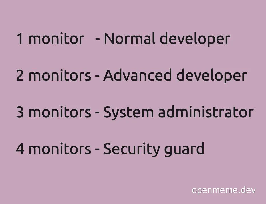 developer monitors meme