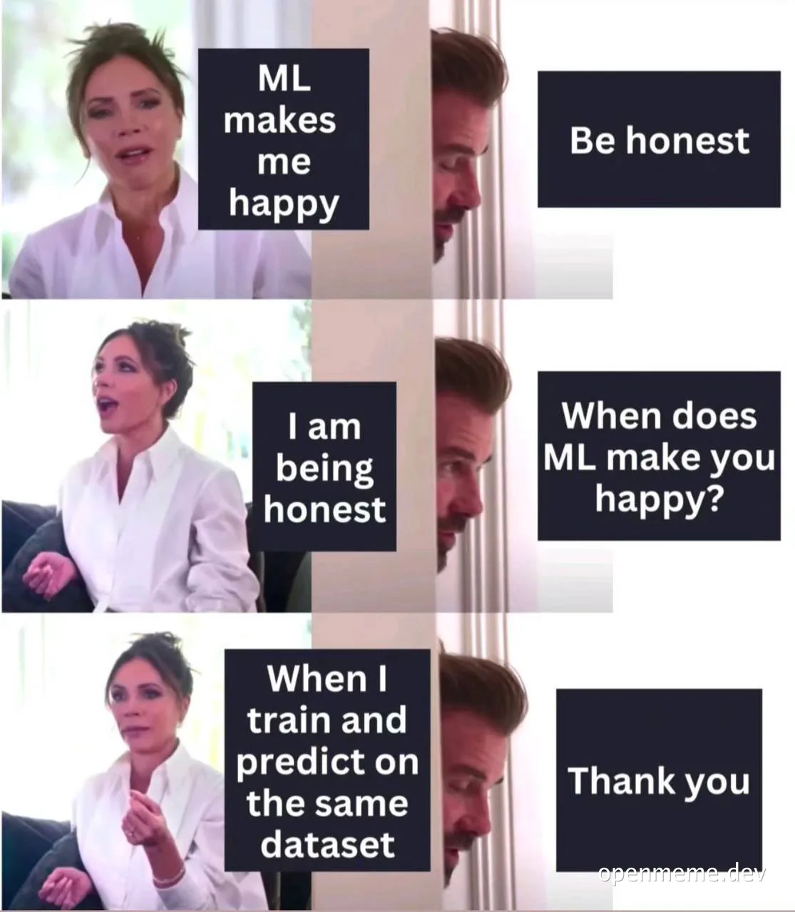 ML makes me happy meme