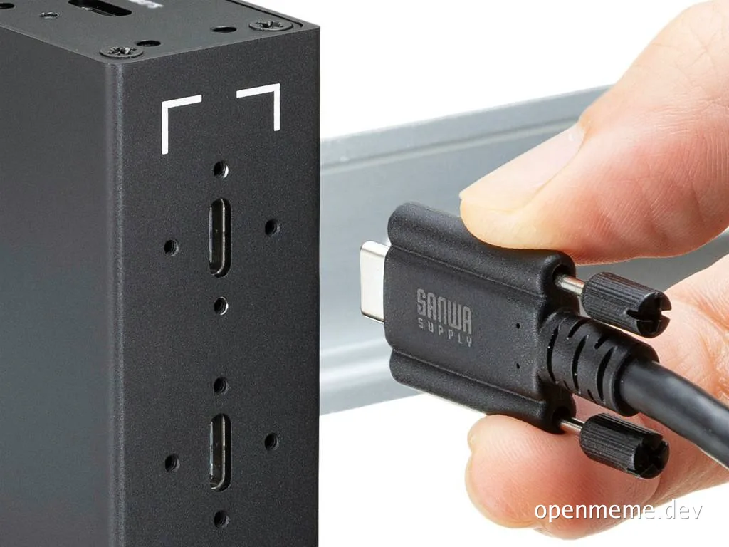 a hand holding a Sanwa Supply adapter next to a power strip