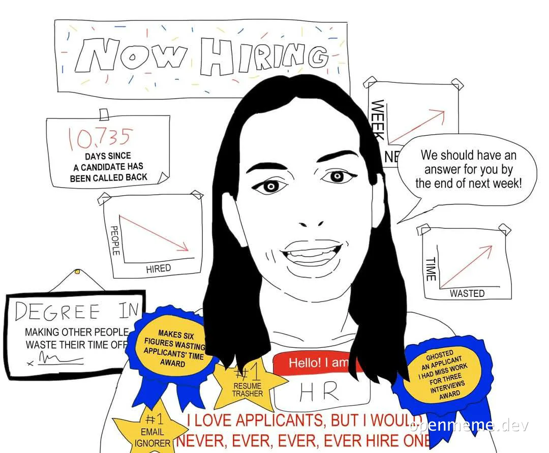 HR representative with awards for ignoring job applicants