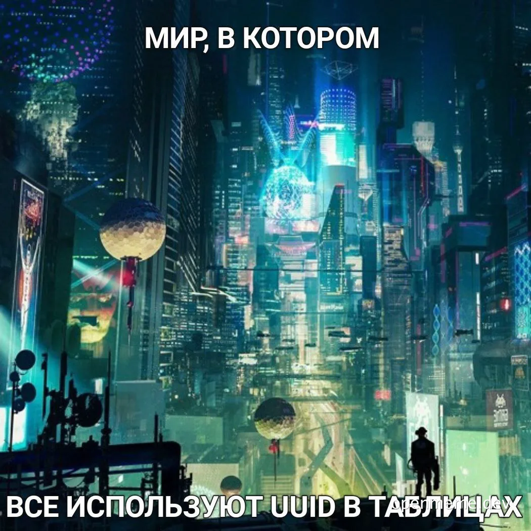 a cyberpunk cityscape with a person looking out over a futuristic city with neon lights and a large golf ball on a pole