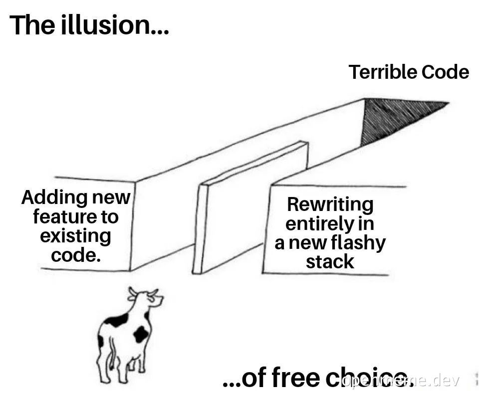 The illusion of free choice in coding meme