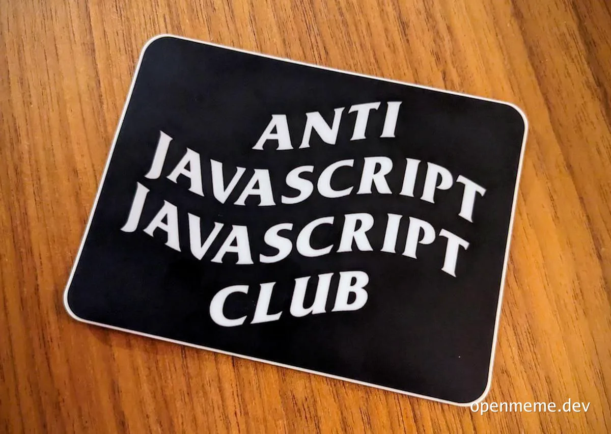 anti-javascript-javascript-club sticker