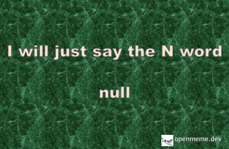 programmer joke about null reference