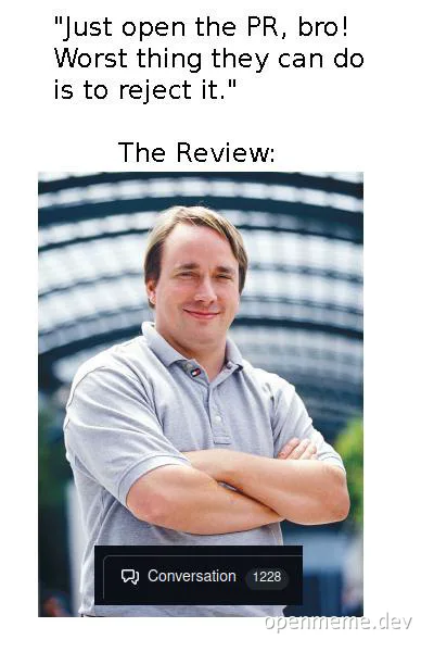Smiling man with arms crossed and text about opening a PR