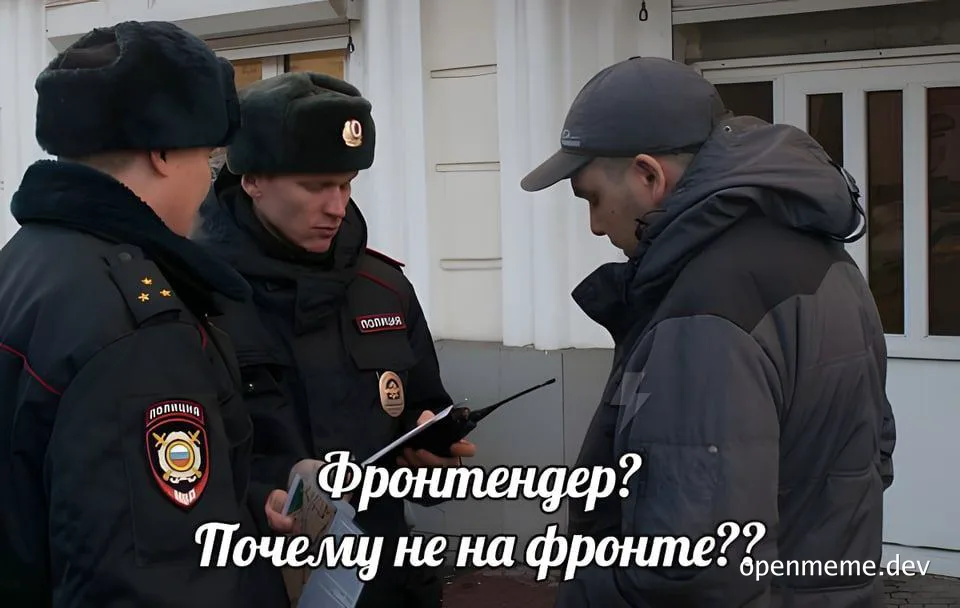 Two Russian police officers talking to a man in a cap