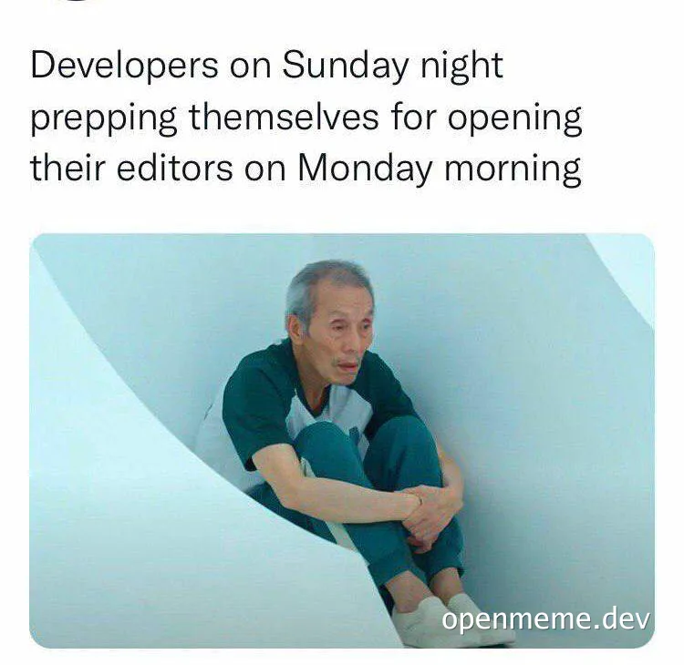 Developer anxiety on Sunday night