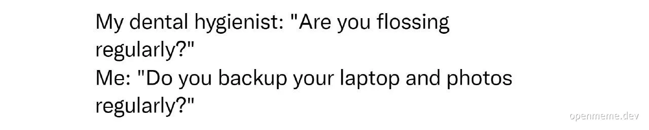 a text meme about a dental hygienist and a developer