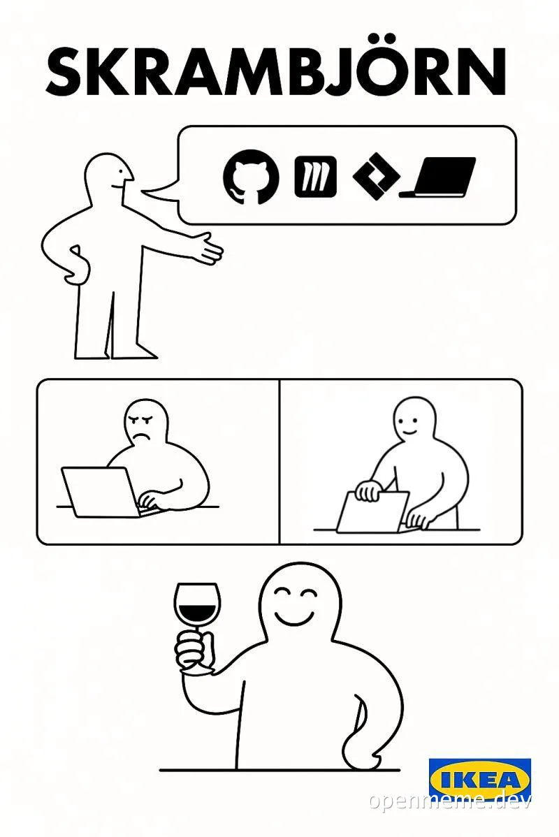 skrambjorn ikea meme