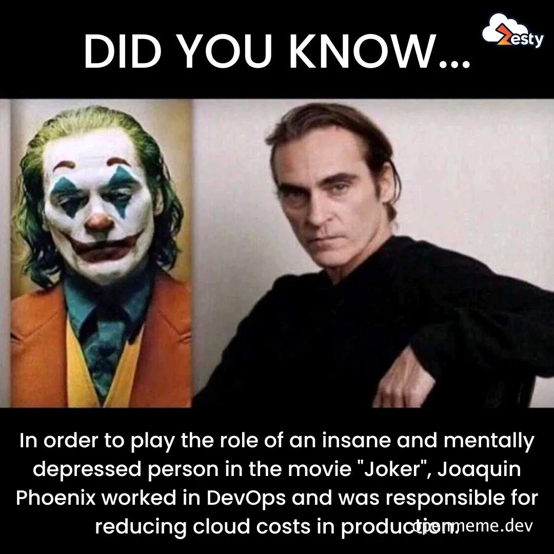 Joaquin Phoenix as Joker and himself in DevOps role