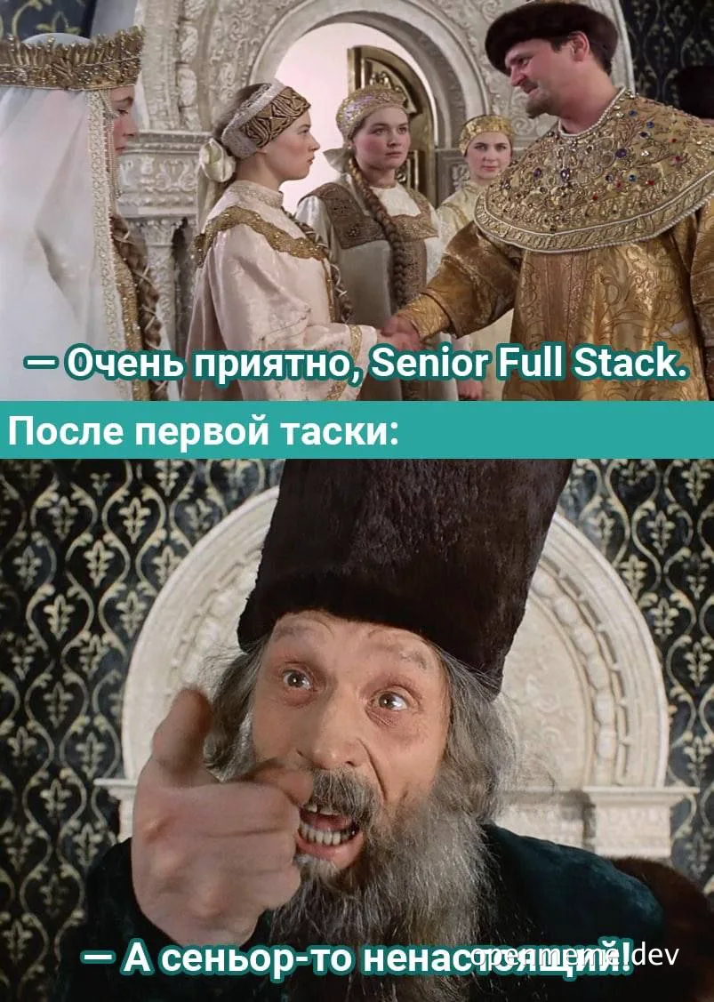 senior full stack developer joke