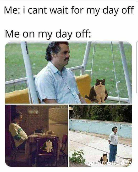funny meme about boring day off