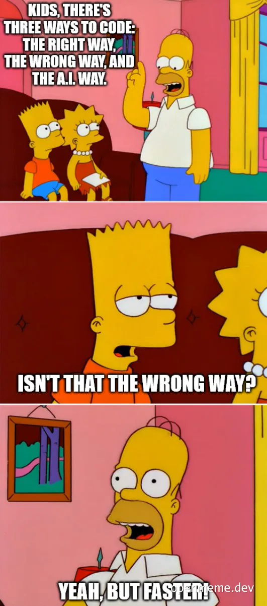 The Simpsons meme: Homer explains coding ways to Bart and Lisa