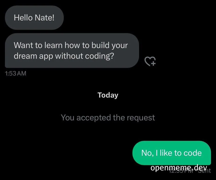 no-i-like-to-code-programmer-response-to-no-coding-required-message