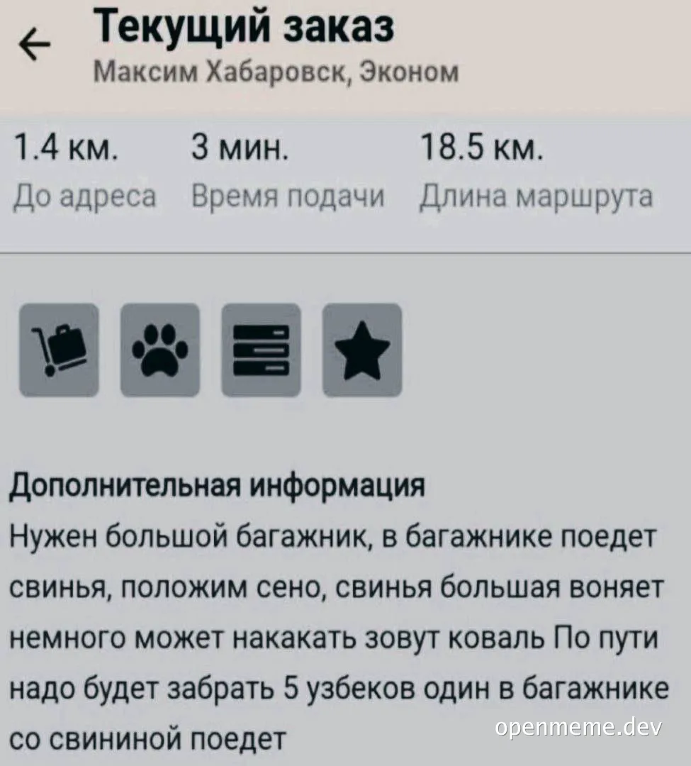 russian delivery order with unusual requests