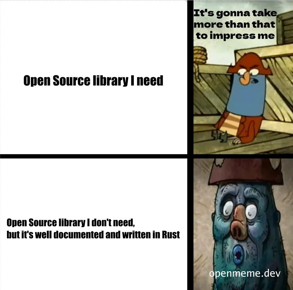 angry bird meme about open source library