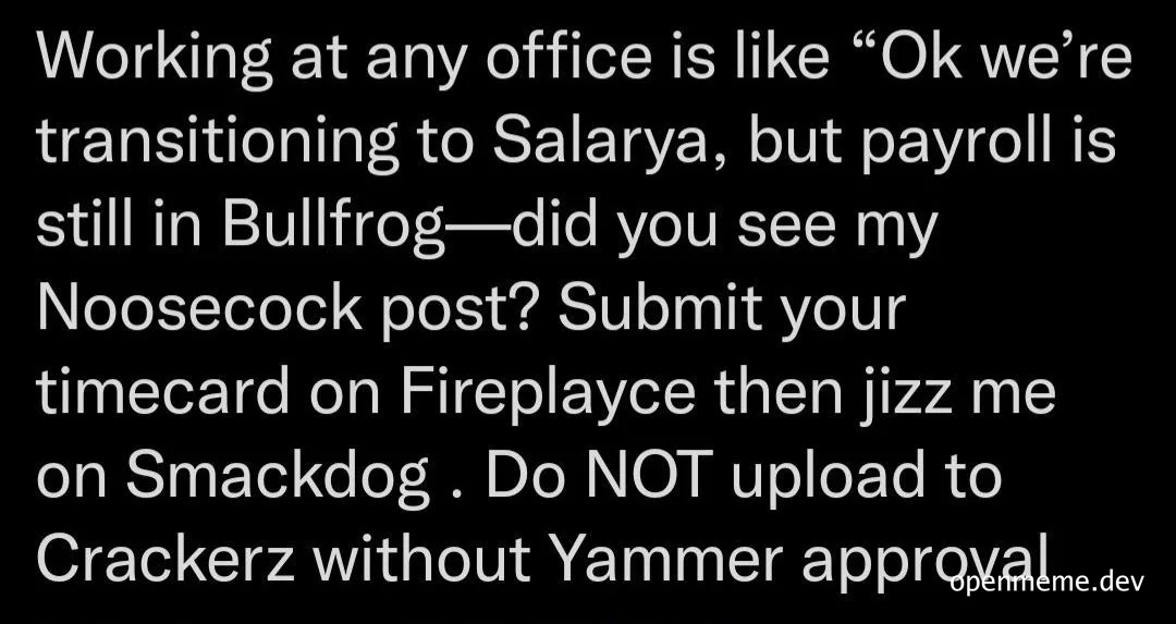 office software transition meme