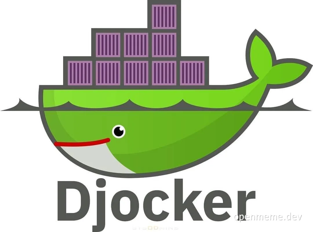 Djocker meme with green whale and purple containers