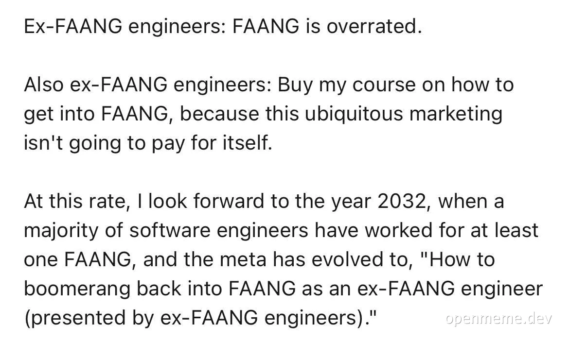 Ex-FAANG engineers discuss the pros and cons of working at FAANG