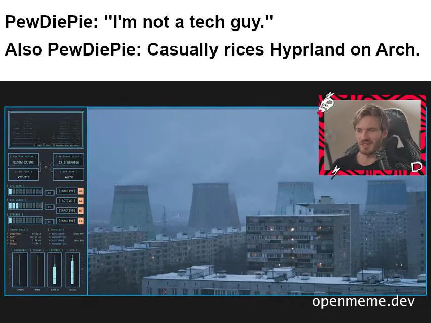 PewDiePie tech skills meme