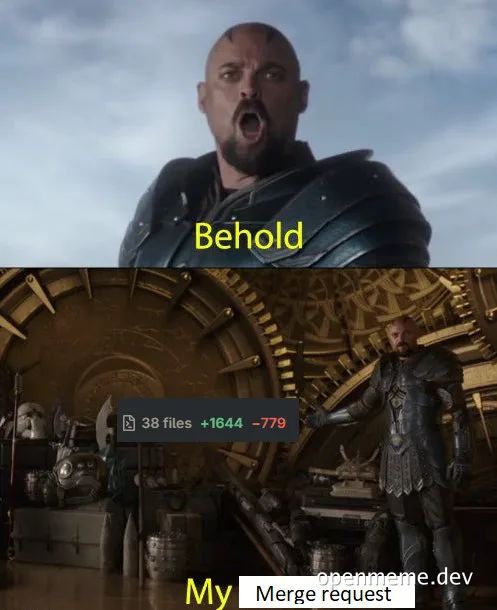 Thanos behold merge request with 38 files changed