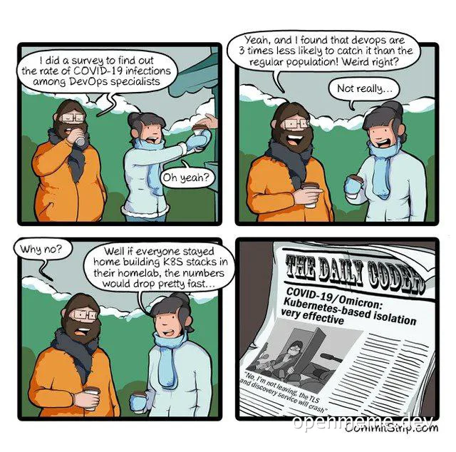 DevOps COVID-19 Kubernetes meme