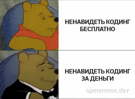Winnie the Pooh meme about hating coding