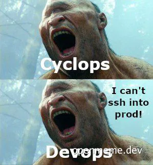 Cyclops Devops meme
