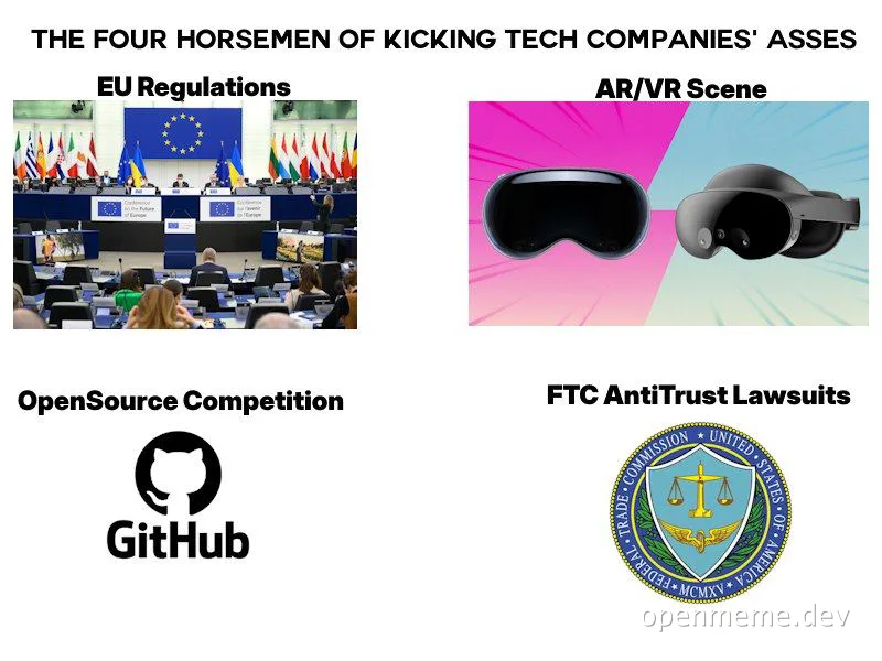 The Four Horsemen of Kicking Tech Companies' Asses