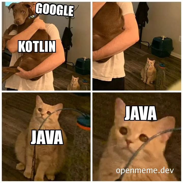 meme comparing kotlin and java