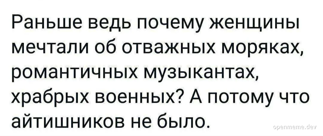 russian text meme about women and it professionals