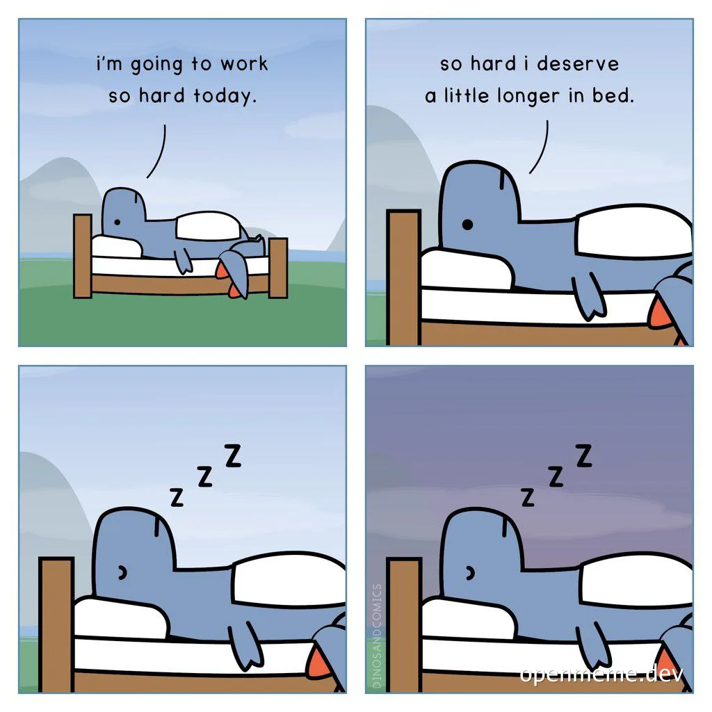 cartoon dinosaur in bed