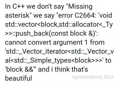 C++ error message humor