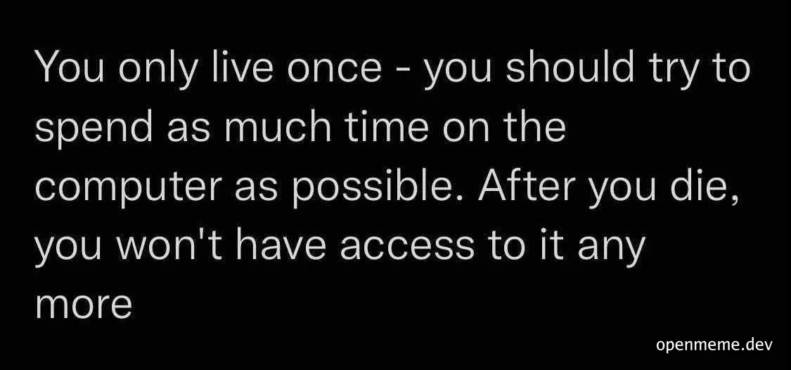 text on black background