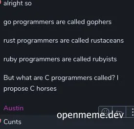 C programmers called C horses