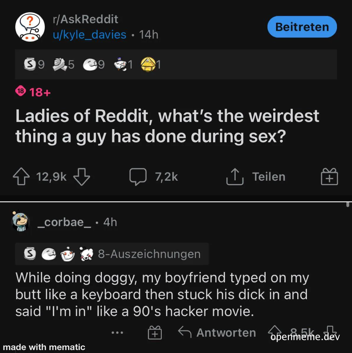 reddit askreddit weird sex story