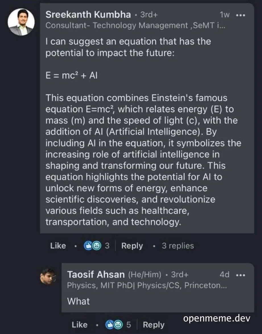 ai equation meme