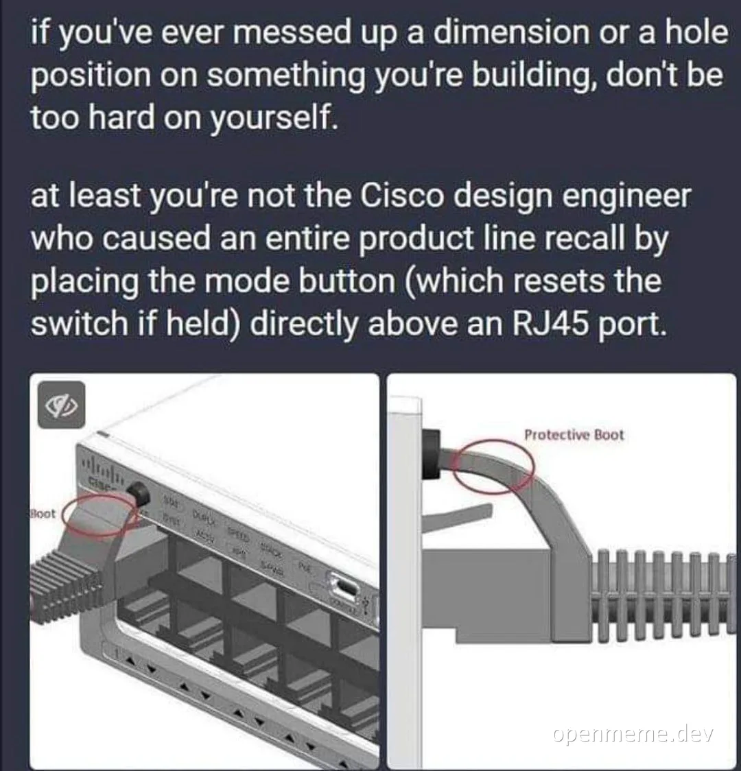 Cisco design engineer mistake